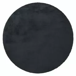 BAUHAUS Kayoom Teppich Rund Rabbit Anthrazit, Durchmesser: 160 Cm, 100 % Polyester