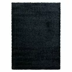 BAUHAUS Hochflorteppich Brilliant 4200 Schwarz, 150 X 80 Cm, 100% Polyester