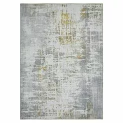 BAUHAUS Flachgewebeteppich Teppich Stampa Creme/Senf, 170 X 120 Cm, 100% Polyester