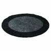 BAUHAUS Hochflorteppich Life 1503 Anthrazit, Durchmesser: 160 Cm, 100% Polypropylen