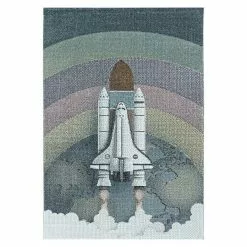 BAUHAUS Kurzflorteppich Funny 2111 Blau, 230 X 160 Cm, 100% Polypropylen