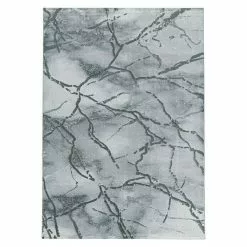BAUHAUS Kurzflorteppich Naxos 3815 Silber, 150 X 80 Cm, 80% Polypropylen, 20% Polyester