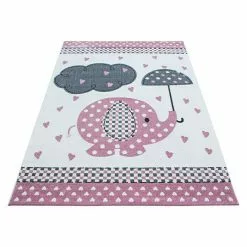 BAUHAUS Kurzflorteppich Kids 0570 Pink, 230 X 160 Cm, 100% Polypropylen