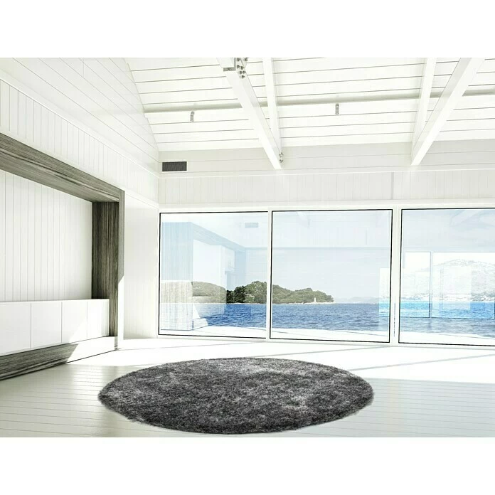 BAUHAUS Kayoom Teppich Rund Diamond Grau/Weiß, Durchmesser: 160 Cm, 100 % Polyester 3 BAUHAUS Kayoom Teppich Rund Diamond Grau/Weiß, Durchmesser: 160 Cm, 100 % Polyester – Bild 3