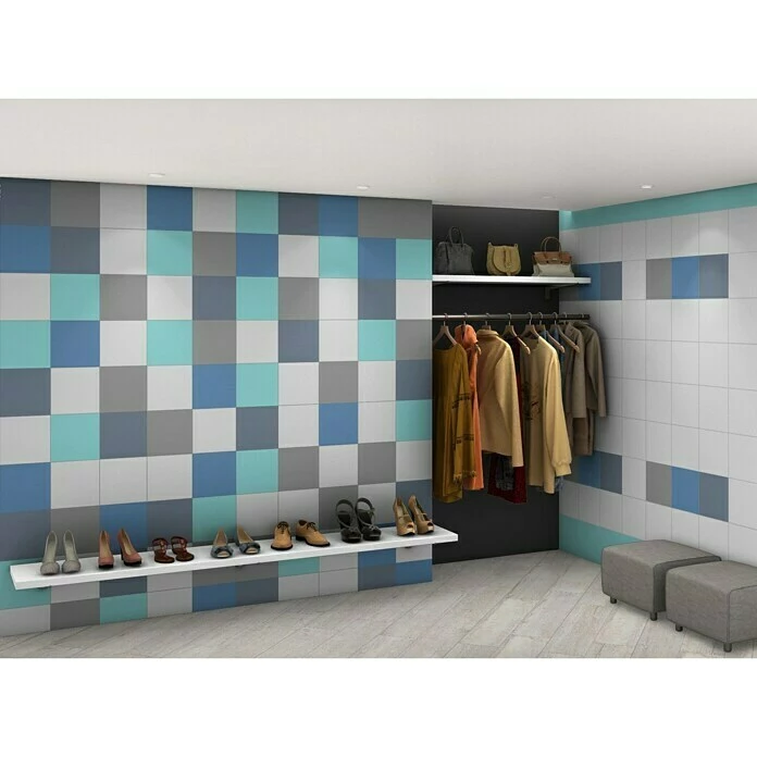 BAUHAUS Feinsteinzeugfliese Vintage Basic Niagara 25 X 25 Cm, Blau, Matt 2 BAUHAUS Feinsteinzeugfliese Vintage Basic Niagara 25 X 25 Cm, Blau, Matt – Bild 2