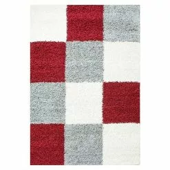 BAUHAUS Hochflorteppich Life 1501 Rot, 150 X 80 Cm, 100% Polypropylen