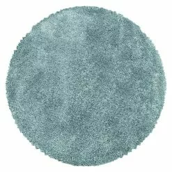 BAUHAUS Hochflorteppich Fluffy 3500 Blau, Durchmesser: 80 Cm, 100% Polypropylen