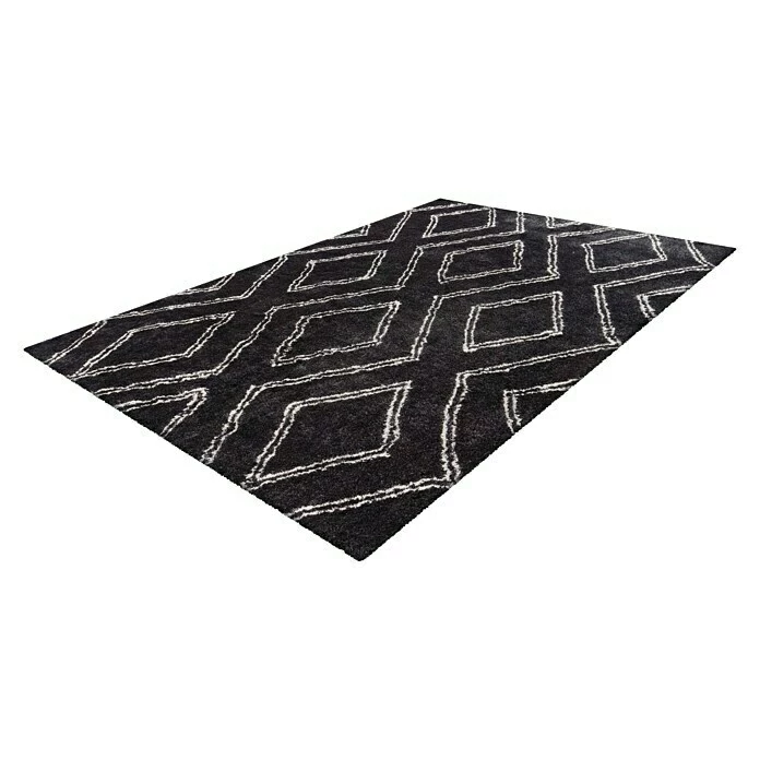 BAUHAUS Kayoom Hochflorteppich Orlando 225 Anthrazit, 170 X 120 Cm, 100 % Polyester 2 BAUHAUS Kayoom Hochflorteppich Orlando 225 Anthrazit, 170 X 120 Cm, 100 % Polyester – Bild 2