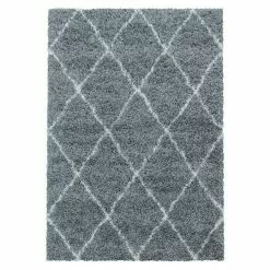 BAUHAUS Hochflorteppich Alvor 3401 Grau, 170 X 120 Cm, 100% Polypropylen