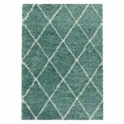 BAUHAUS Hochflorteppich Alvor 3401 Blau, 200 X 140 Cm, 100% Polypropylen