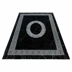 BAUHAUS Kurzflorteppich Plus 8009 Schwarz, 290 X 200 Cm, 100% Polypropylen