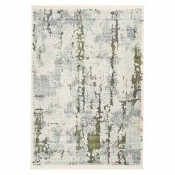 BAUHAUS Kayoom Kurzflorteppich Palace II Grau/Grün, 150 X 80 Cm, 100 % Polypropylen