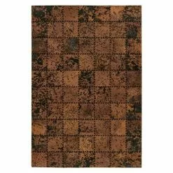 BAUHAUS Kayoom Echtlederteppich Viola Braun, 230 X 160 Cm, 100 % Echtleder