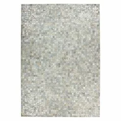 BAUHAUS Kayoom Echtlederteppich Rocket I Grau/Silber, 170 X 120 Cm, 100 % Leder