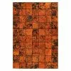 BAUHAUS Kayoom Echtlederteppich Viola Orange, 170 X 120 Cm, 100 % Echtleder