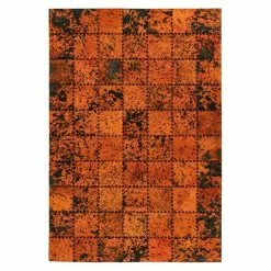 BAUHAUS Kayoom Echtlederteppich Viola Orange, 170 X 120 Cm, 100 % Echtleder