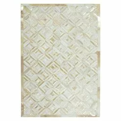BAUHAUS Kayoom Echtlederteppich Dazzle Elfenbein, L X B: 230 X 160 Cm, 100 % Leder