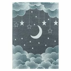 BAUHAUS Kurzflorteppich Funny 2101 Blau, 230 X 160 Cm, 100% Polypropylen