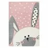 BAUHAUS Kayoom Kurzflorteppich Hase Rosa, 170 X 120 Cm, 100 % Polypropylen
