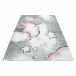 BAUHAUS Kurzflorteppich Kids 0580 Pink, 150 X 80 Cm, 100% Polypropylen