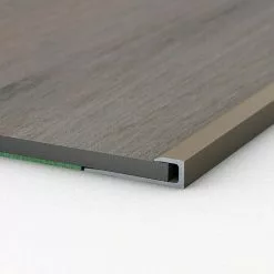 BAUHAUS LOGOCLIC Abschlussprofil 143 Edelstahl Matt, 1 M X 27 Mm X 7,6 Mm, Montageart: Schrauben