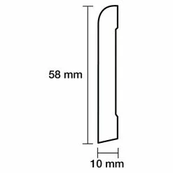 BAUHAUS Sockelleiste 2,44 M X 0,95 Cm X 5,8 Cm, Gerundet, Grundiert -Angebote Fliesen Verkäufe 12 5531