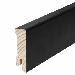BAUHAUS Sockelleiste Räuchereiche Schwarz 2,4 M X 1,6 Cm X 5,8 Cm