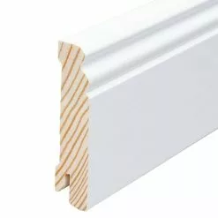 BAUHAUS Sockelleiste Weiß, 2,4 M X 1,8 Cm X 8 Cm, Profiliert