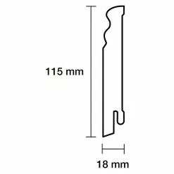 BAUHAUS Sockelleiste 2,44 M X 1,8 Cm X 11,5 Cm, Profiliert, Grundiert -Angebote Fliesen Verkäufe 12 5591