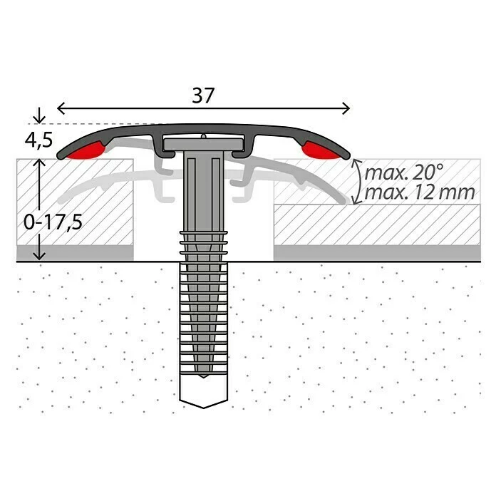 BAUHAUS LOGOCLIC Universalprofil 3in1 Offshore 0,9 M X 37 Mm X 4,5 Mm, Montageart: Schrauben 2 BAUHAUS LOGOCLIC Universalprofil 3in1 Offshore 0,9 M X 37 Mm X 4,5 Mm, Montageart: Schrauben – Bild 2