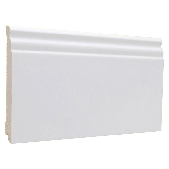 BAUHAUS Sockelleiste Weiß, 2,4 M X 16 Mm X 115 Mm, Profiliert 1 BAUHAUS Sockelleiste Weiß, 2,4 M X 16 Mm X 115 Mm, Profiliert