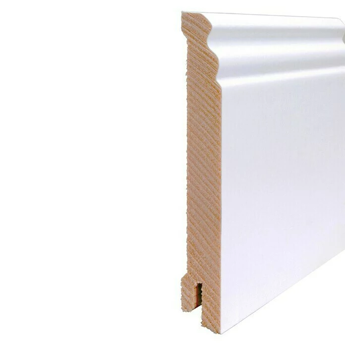 BAUHAUS Sockelleiste Weiß, 2,4 M X 16 Mm X 115 Mm, Profiliert 2 BAUHAUS Sockelleiste Weiß, 2,4 M X 16 Mm X 115 Mm, Profiliert – Bild 2