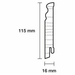 BAUHAUS Sockelleiste Weiß, 2,4 M X 16 Mm X 115 Mm, Profiliert 7 BAUHAUS Sockelleiste Weiß, 2,4 M X 16 Mm X 115 Mm, Profiliert -Angebote Fliesen Verkäufe 12 5721