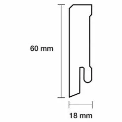 BAUHAUS Sockelleiste 2,44 M X 1,8 Cm X 6 Cm, MDF, Weiß Lackiert, 5 Stk. -Angebote Fliesen Verkäufe 12 5759
