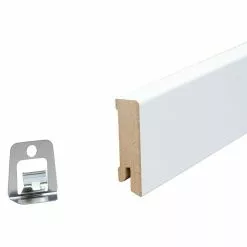 BAUHAUS Sockelleiste Weiß, 2,4 M X 16 Mm X 58 Mm, Gerundet, MDF -Angebote Fliesen Verkäufe 12 5778