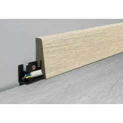 BAUHAUS LOGOCLIC Aquaprotect Sockelleiste Edition K58 Glacier Oak 2,6 M X 18 Mm X 58 Mm, Gerade