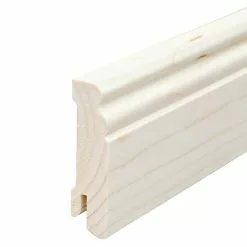 BAUHAUS Profiles And More Sockelleiste 2,4 M X 1,8 Cm X 7 Cm, Fichte, Unbehandelt