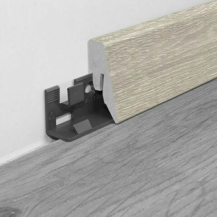 BAUHAUS LOGOCLIC Sockelleiste K40 C Eiche Alba 2,6 M X 19 Mm X 40 Mm, Gerade 1 BAUHAUS LOGOCLIC Sockelleiste K40 C Eiche Alba 2,6 M X 19 Mm X 40 Mm, Gerade