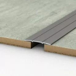 BAUHAUS LOGOCLIC Übergangsprofil 132 Grau Metallic, 1 M X 38 Mm X 2,5 Mm, Montageart: Kleben