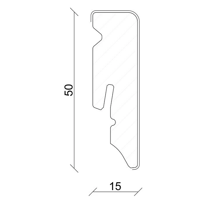 BAUHAUS Profiles And More Sockelleiste KU051L Woodstock Eiche 2,4 M X 15 Mm X 50 Mm, Gerade 3 BAUHAUS Profiles And More Sockelleiste KU051L Woodstock Eiche 2,4 M X 15 Mm X 50 Mm, Gerade – Bild 3