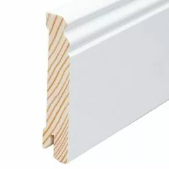 BAUHAUS Sockelleiste 2,4 M X 1,8 Cm X 9,6 Cm, Nadelholz, Lackiert