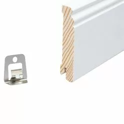 BAUHAUS Sockelleiste 2,4 M X 1,8 Cm X 9,6 Cm, Nadelholz, Lackiert -Angebote Fliesen Verkäufe 12 6117