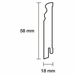 BAUHAUS Sockelleiste Weiß, 2,44 M X 1,8 Cm X 5,8 Cm, Profiliert 8 BAUHAUS Sockelleiste Weiß, 2,44 M X 1,8 Cm X 5,8 Cm, Profiliert -Angebote Fliesen Verkäufe 12 6125