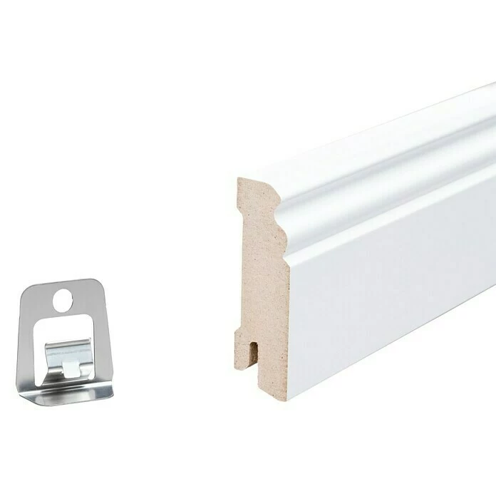 BAUHAUS Sockelleiste Weiß, 2,44 M X 1,8 Cm X 5,8 Cm, Profiliert 4 BAUHAUS Sockelleiste Weiß, 2,44 M X 1,8 Cm X 5,8 Cm, Profiliert – Bild 4