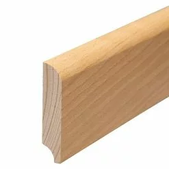 BAUHAUS Sockelleiste 2,4 M X 1,3 Cm X 6 Cm, Buche, Lackiert