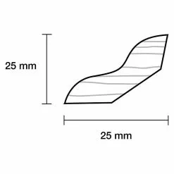 BAUHAUS Sockelleiste Eiche Hell 2,4 M X 2,5 Cm X 2,5 Cm, Geschwungen -Angebote Fliesen Verkäufe 12 6201