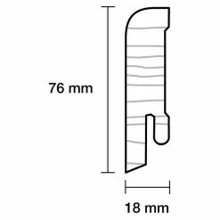 BAUHAUS Sockelleiste 2,4 M X 1,8 Cm X 7,6 Cm, Kiefer, Unbehandelt -Angebote Fliesen Verkäufe 12 6213