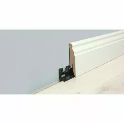 BAUHAUS LOGOCLIC Sockelleiste Weiß 2,6 M X 17 Mm X 58 Mm, Profiliert