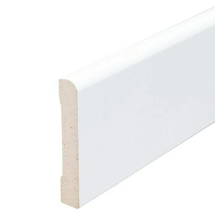 BAUHAUS Sockelleiste Weiß, 2,44 M X 1 Cm X 5,8 Cm, Gerade 1 BAUHAUS Sockelleiste Weiß, 2,44 M X 1 Cm X 5,8 Cm, Gerade