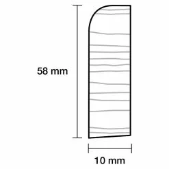 BAUHAUS Profiles And More Sockelleiste 2,4 M X 1 Cm X 5,8 Cm, Kiefer, Unbehandelt -Angebote Fliesen Verkäufe 12 6290